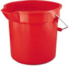 A Picture of product RCP-2614RED Rubbermaid® Commercial Brute® Round Bucket with Graduations. 14 qt. Red.