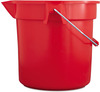 A Picture of product RCP-2614RED Rubbermaid® Commercial Brute® Round Bucket with Graduations. 14 qt. Red.