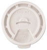 A Picture of product 103-104 Dixie® Dome Hot Cup Lid.  White Color.  Fits 8 oz. Hot Cups.