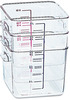 A Picture of product RCP-6304CLE Rubbermaid® Commercial SpaceSaver Square Containers, 4qt, 8 4/5w x 8 3/4d x 4 3/4h, Clear