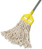 A Picture of product RCP-V116 Rubbermaid® Commercial Non-Launderable Economy Cut-End Cotton Wet Mop Head, 16oz, 1" Band, White, 12/Case