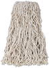 A Picture of product RCP-V118 Rubbermaid® Commercial Non-Launderable Economy Cut-End Cotton Wet Mop Head, 24oz, 1" Band, White, 12/Case