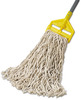 A Picture of product RCP-V118 Rubbermaid® Commercial Non-Launderable Economy Cut-End Cotton Wet Mop Head, 24oz, 1" Band, White, 12/Case