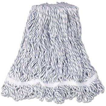 Rubbermaid® Commercial Web Foot® Cotton/Synthetic Finish Mop with 1 in. White Headband. Medium. White. 6/carton.