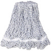 A Picture of product RCP-A412 Rubbermaid® Commercial Web Foot® Cotton/Synthetic Finish Mop with 1 in. White Headband. Medium. White. 6/carton.