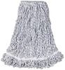 A Picture of product RCP-A412 Rubbermaid® Commercial Web Foot® Cotton/Synthetic Finish Mop with 1 in. White Headband. Medium. White. 6/carton.