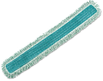 Rubbermaid® Commercial HYGEN™ HYGEN™ Dry Dusting Mop HeadsWith Fringe, Green, 48", Microfiber