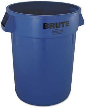 Rubbermaid® Commercial Round Brute® Container. 32 gal. Blue.