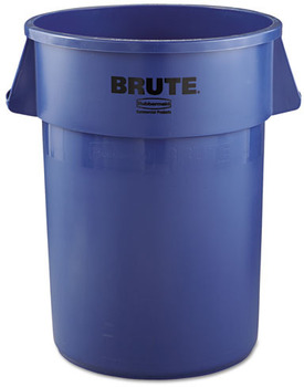Rubbermaid® Commercial Round Brute® Recycling Container. 44 gal. Blue.