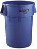 A Picture of product RCP-2643BLU Rubbermaid® Commercial Round Brute® Recycling Container. 44 gal. Blue.