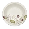 A Picture of product 150-110 Dixie® Ultra® Pathways® with Soak Proof Shield® Heavyweight Paper Bowls,  12oz, Green/Burgundy, 1000/Carton