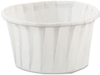 SOLO® Cup Company Paper Portion Cups, 4oz, White, 250/Bag, 20 Bags/Carton