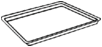 A Picture of product 341-196 Foam Supermarket Heavy Duty Tray #9H.  12.25" x 9.25" x 0.75".  White Color.