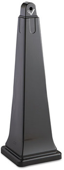Rubbermaid® Commercial GroundsKeeper® Cigarette Waste Collector, Pyramid, Plastic/Steel, Black