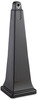 A Picture of product RCP-257088BLA Rubbermaid® Commercial GroundsKeeper® Cigarette Waste Collector, Pyramid, Plastic/Steel, Black