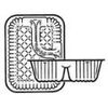 A Picture of product 217-603 ClearView Nacho Tray.  2-Compartment.  6.5" x 5" x 1.75"