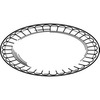 A Picture of product 241-122 Foam Non-Laminated Plate.  6" Diameter.  White Color.  Bread/Butter Plate.