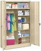 A Picture of product TNN-J2478SUCBK Tennsco Assembled Jumbo Combination Storage Cabinet, 48w x 24d x 78h, Black