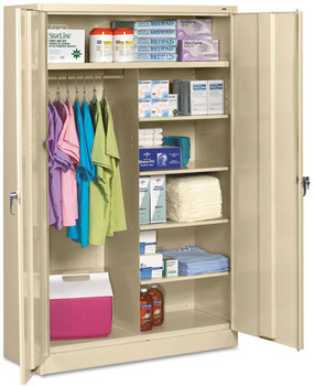 Tennsco Assembled Jumbo Combination Storage Cabinet, 48w x 24d x 78h, Putty