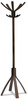 A Picture of product ABA-PMCAFE Alba™ Café Wood Coat Stand Cafe Ten Peg/Five Hook, 21.67w x 21.67d 69.33h, Espresso Brown