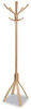 A Picture of product ABA-PMCAFE Alba™ Café Wood Coat Stand Cafe Ten Peg/Five Hook, 21.67w x 21.67d 69.33h, Espresso Brown