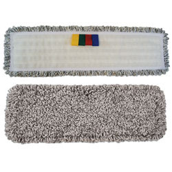 Spun Loop Microfiber Wet Pad. Z-Loop. 5" x 18". 12/cs Gray with Colored Flags