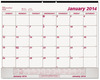 A Picture of product RED-C1731V Brownline® Monthly Desk Pad Calendar 22 x 17, White/Burgundy Sheets, Black Binding, Clear Corners, 12-Month (Jan to Dec): 2026