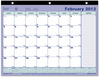 A Picture of product RED-C1731V Brownline® Monthly Desk Pad Calendar 22 x 17, White/Burgundy Sheets, Black Binding, Clear Corners, 12-Month (Jan to Dec): 2026