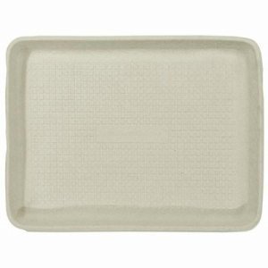 StrongHolder Molded Fiber Flat Tug Tray. 12" L x 9" W x 1" H. Beige. 250/cs.
