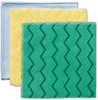 A Picture of product RCP-1820578 Rubbermaid® Commercial Microfiber Cleaning Cloths, 12 x 12, Green, 24/Pack