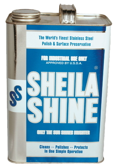 Sheila Shine Stainless Steel Cleaner and Polish. 1 Gallon Can.