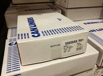 Can Liner.  20 - 30 Gallon.  30" x 36".  1.20 Mil.  Black Color.  Coreless Roll.