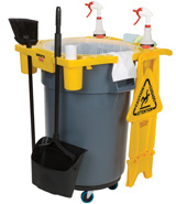 BRUTE® Rim Caddy for 44 gal. Containers. 32.50 X 26.50 X 6.75 in. Yellow.