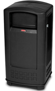 Plaza® Jr. Outdoor Container. 35 Gallon. Black Color. *** EXTENDEDED LEAD TIME ***