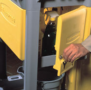 Rubbermaid® Commercial Locking Cabinet, For Rubbermaid Commercial Cleaning Carts, Yellow