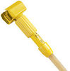 A Picture of product RCP-H216 Gripper® Clamp Style Wet Mop Handle, Plastic Yellow Head, Hardwood Handle
