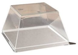 Yoshi Koyal Abyss Dish Dome Lids. 2.5" x 2.5". Clear. 1000/cs.