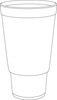 A Picture of product 107-419 Dart J Cup® EPS Insulated Foam Pedestal Cup. 32 oz. Horizon® Teal. 16 cups/sleeve, 25 sleeves/case.