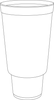 A Picture of product 107-432 Dart J Cup® EPS Insulated Foam Pedestal Cups. 44 oz. Horizon® Ocean Blue. 15 cups/sleeve, 20 sleeves/case.