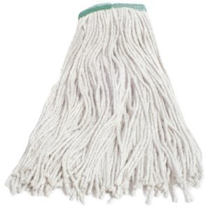 Wet Mop.  Cut-End.  Economy 8-Ply Cotton.  24 oz.  1-1/4" Poly Tape Headband.