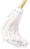 A Picture of product 530-408 Cotton Deck Mop on a Stick.  32 oz.  1-1/8" x 54" Wood Handle.