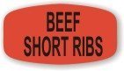 Little Grabber Label. Printed "Beef Short Ribs." 1000 labels/roll.