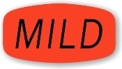LABEL MILD LITTLE GRABBER. DAY GLO ORANGE 1.364 X .738.