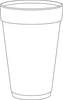 A Picture of product 107-442 Foam Cup.  16 oz.  RPM Design.  25 Cups/Sleeve.