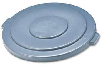 Rubbermaid® Commercial Round Brute® Lid for 55-Gallon Round Brute Containers. Gray.