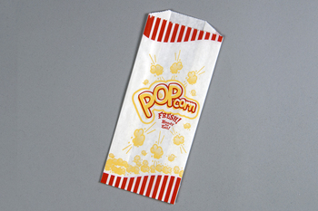 Popcorn Bag. 3-1/2" x 2" x 8". 1 lb. Capacity. Stock Design.