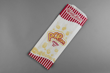 Popcorn Bag. King Size. 4-3/4" x 1-1/4" x 12".