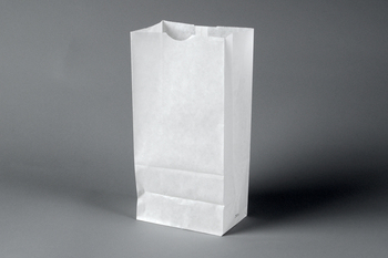 Bakery Bag.  Waxseal Automatic "S.O.S." Style.  6-1/4" x 3-7/8" x 12-5/8".  8 lb. Capacity.  White Color.