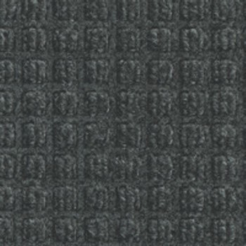 Waterhog™ Squares Classic Border Entrance-Scraper/Wiper-Indoor/Outdoor Mat with Smooth Back. 6 X 8 ft. Charcoal.