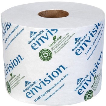 Envision® White 1-Ply High Capacity Standard Bathroom Tissue.  3.95" x 4.05".  48 Rolls/Case.  1,500 Sheets/Roll. SPECIAL ORDER WITH EXTENDED LEAD TIMES.
